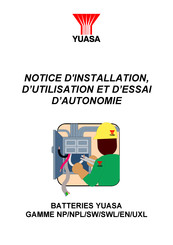 Yuasa SWL Série Notice D'installation