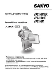 Sanyo Xacti VPC-HD1E Manuel D'instructions
