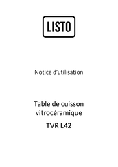 Listo TVR L42 Notice D'utilisation