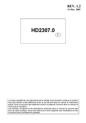 Delta OHM HD2307.0 Mode D'emploi