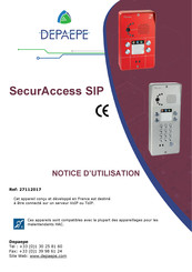 Depaepe SecurAccess SIP Notice D'utilisation