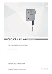 KROHNE OPTISYS SLM 2100 Manuel De Référence