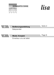 HumanTechnik lisa A-2008-0 Mode D'emploi