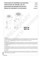 KAESER KOMPRESSOREN KCF 25 Instructions De Montage Et De Service