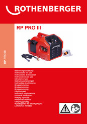 Rothenberger RP PRO III Instructions D'utilisation