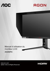 AOC AGON AG254FG Manuel D'utilisation