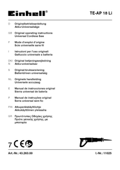 Einhell TE-AP 18 Li Mode D'emploi D'origine