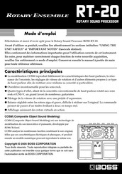 Boss ROTARY ENSEBMLE RT-20 Mode D'emploi