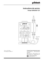 Grunbeck GENODOS GP-1/ Série Instructions De Service