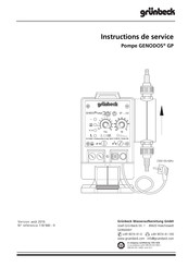 Grunbeck GENODOS GP Instructions De Service