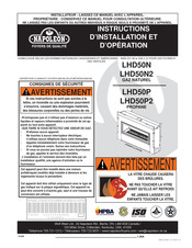 Napoleon LHD50N Instructions D'installation Et D'opération
