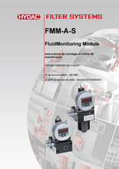 HYDAC FILTER SYSTEMS FMM-A-S-0-CS1220-A-Z-0-1-0/000 Instructions De Montage Et Notice De Maintenance