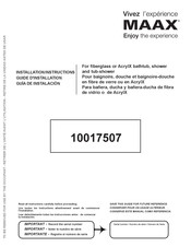 MAAX 10017507 Guide D'installation