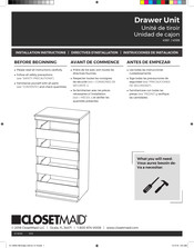 ClosetMaid 4598 Directives D'installation