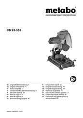 Metabo CS 23-355 Notice Originale