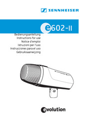 Sennheiser evolution e602-II Notice D'emploi