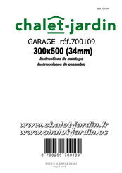 Chalet-Jardin 700109 Instructions De Montage