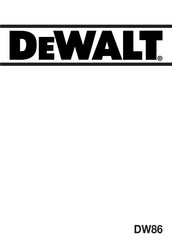 DeWalt DW86 Mode D'emploi