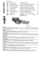 Mafell KSS40 18 M bl Traduction De La Notice D'emploi Originale