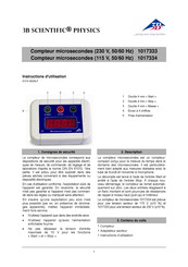 3B SCIENTIFIC PHYSICS 1017333 Instructions D'utilisation