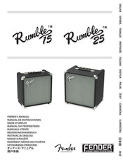 Fender Rumble 25 Mode D'emploi