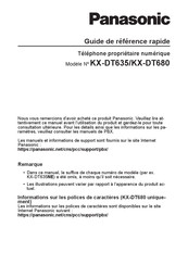 Panasonic KX-DT635 Guide De Référence Rapide