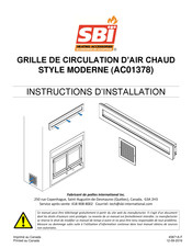 SBI AC01378 Instructions D'installation