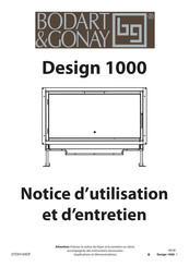 Bodart & Gonay Design 1000 Notice D'utilisation Et D'entretien