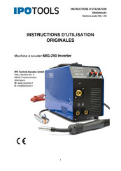 IPOTOOLS MIG-250 Instructions D'utilisation Originales