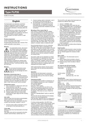 Flextherm FLP35-120/240GA Instructions