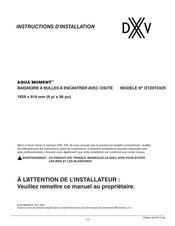 DXV AQUA MOMENT Instructions D'installation