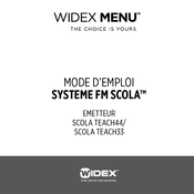 Widex SCOLA TEACH33 Mode D'emploi