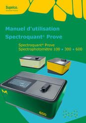 Supelco Spectroquant Prove 100 Manuel D'utilisation