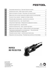 Festool ROTEX RO 90 DX FEQ Notice D'utilisation D'origine