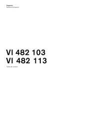 Gaggenau VI 482 113 Notice D'utilisation