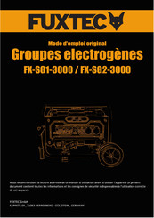 FUXTEC FX-SG2-3000 Mode D'emploi Original