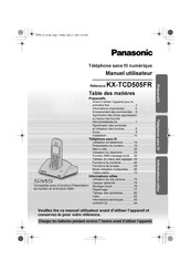 Panasonic SMS KX-TCD505FR Manuel Utilisateur