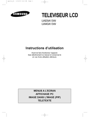 Samsung LW29A13W Instructions D'utilisation