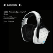 Logitech G G933 Artemis Spectrum Mode D'emploi