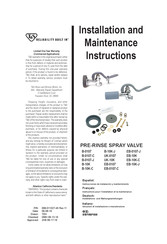 T&S EB-0107 Instructions Pour L'installation Et La Maintenance