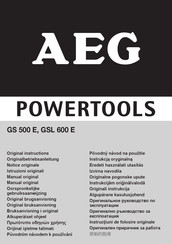 AEG GS 500 E Notice Originale