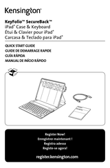 Kensington KeyFolio SecureBack Guide De Démarrage Rapide