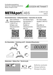Gossen MetraWatt METRAport 40 S Mode D'emploi En Bref