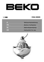Beko CSA 22020 Notice D'utilisation