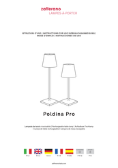 Zafferano Poldina Pro LD0340BFO Mode D'emploi