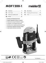Meister MOF1200-1 Traduction Du Manuel D'utilisation Original