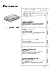 Panasonic TY-FB7HM Mode D'emploi