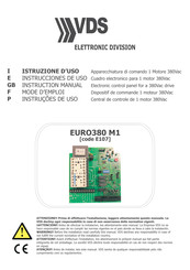 vds EURO380 M1 Mode D'emploi