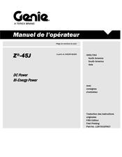 Terex Genie Z-45J Manuel De L'opérateur