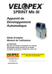 Velopex SPRINT Mk III Mode D'emploi